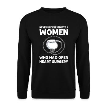 Herztransplantation Bypass Herzkrankheit - Unisex Pullover - Schwarz - Vorne - Alina (178cm) & Michal (187cm)
