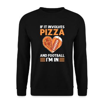 When it comes to pizza and football, I'm - Unisex Sweatshirt - black - Front - Alina (178cm) & Michal (187cm)