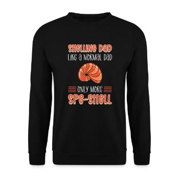 Papa Schälen Wie Ein Normaler Papa, Nur Mehr - Unisex Pullover - Schwarz - Vorne - Alina (178cm) & Michal (187cm)