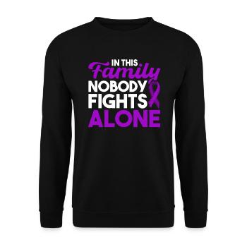 No one fights this family alone. - Unisex Sweatshirt - black - Front - Alina (178cm) & Michal (187cm)