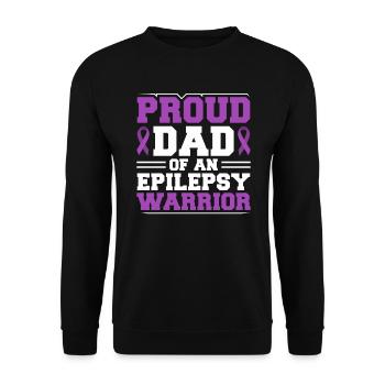 Proud father of an epilepsy warrior. - Unisex Sweatshirt - black - Front - Alina (178cm) & Michal (187cm)