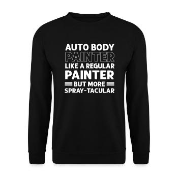 Car body painter: like a normal painter, but - Unisex Sweatshirt - black - Front - Alina (178cm) & Michal (187cm)
