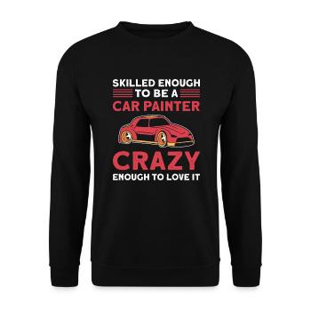 Peinture de voiture qui a assez d’expérience pour faire un - Sweat-shirt Unisexe - noir - Devant - Alina (178cm) & Michal (187cm)