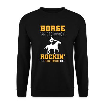 Horse Vaulter - Rockin' The Flip-tastic Life. - Sweat-shirt Unisexe - noir - Devant - Alina (178cm) & Michal (187cm)