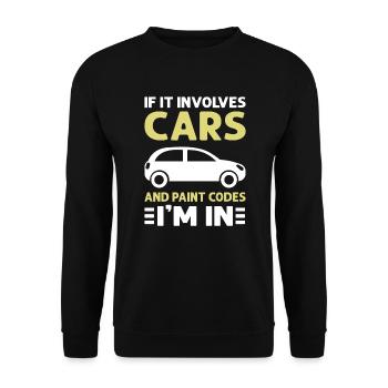 When it comes to cars and paint codes. I am - Unisex Sweatshirt - black - Front - Alina (178cm) & Michal (187cm)