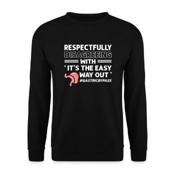 Bariatric surgery Gastrectomy Gastric surgery - Unisex Sweatshirt - black - Front - Alina (178cm) & Michal (187cm)