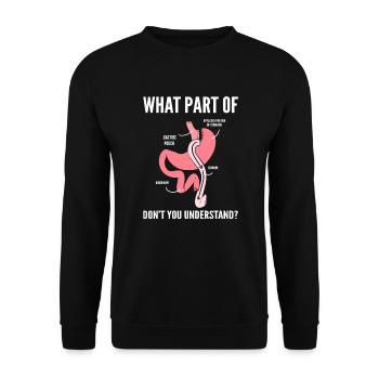 Welchen Teil Von ... Verstehst Du Nicht? - Unisex Pullover - Schwarz - Vorne - Alina (178cm) & Michal (187cm)