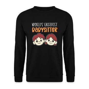 La meilleure baby-sitter du monde. Garderie pour enfants - Sweat-shirt Unisexe - noir - Devant - Alina (178cm) & Michal (187cm)