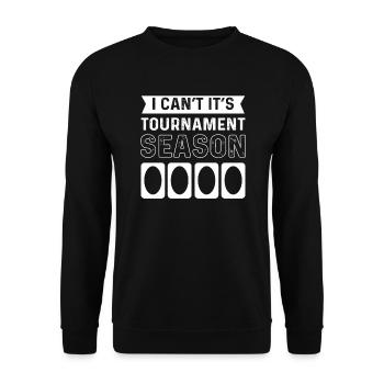 Ich Kann Nicht. Es Ist Turniersaison. Spielkarte - Unisex Pullover - Schwarz - Vorne - Alina (178cm) & Michal (187cm)