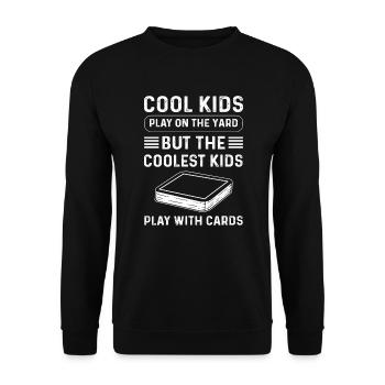 Kartensammler Coolstes Spiel Mit Karten Trading - Unisex Pullover - Schwarz - Vorne - Alina (178cm) & Michal (187cm)