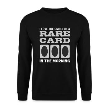 I love the smell of a rare card on - Unisex Sweatshirt - black - Front - Alina (178cm) & Michal (187cm)