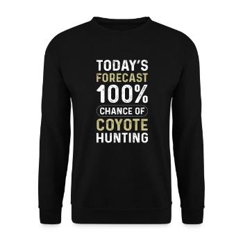 Kojoten. Die Heutige Prognose. 100 Chance Auf - Unisex Pullover - Schwarz - Vorne - Alina (178cm) & Michal (187cm)