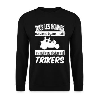 les meilleurs deviennent trikers - Sweat-shirt Unisexe - noir - Devant - Alina (178cm) & Michal (187cm)