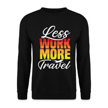 Urlaub Reisen Flugzeug Sonne Meer Strand - Unisex Pullover - Schwarz - Vorne - Alina (178cm) & Michal (187cm)