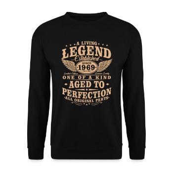 Legend Since 1969 Cadeau d’anniversaire vintage - Sweat-shirt Unisexe - noir - Devant - Alina (178cm) & Michal (187cm)
