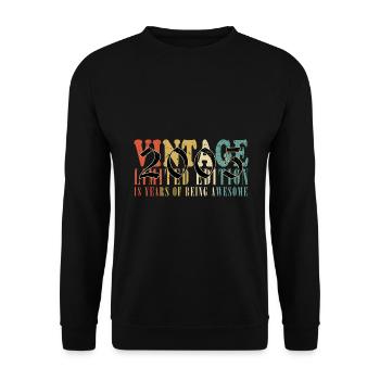 18. Geburtstag Jahrgang 2005 Vintage 2005 - Unisex Pullover - Schwarz - Vorne - Alina (178cm) & Michal (187cm)