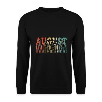 August 1983 Jahrestag August 1983 August - Unisex Pullover - Schwarz - Vorne - Alina (178cm) & Michal (187cm)
