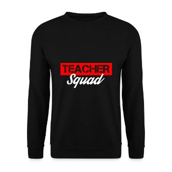 teacher squad - Unisex Pullover - Schwarz - Vorne - Alina (178cm) & Michal (187cm)
