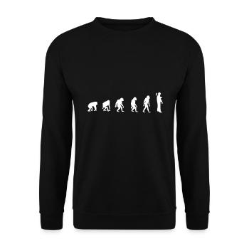 Pompier Pompier Pompier - Sweat-shirt Unisexe - noir - Devant - Alina (178cm) & Michal (187cm)