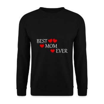 Saying Mother's Day Best Mom in the World Mother's Day Mom - Unisex Sweatshirt - black - Front - Alina (178cm) & Michal (187cm)