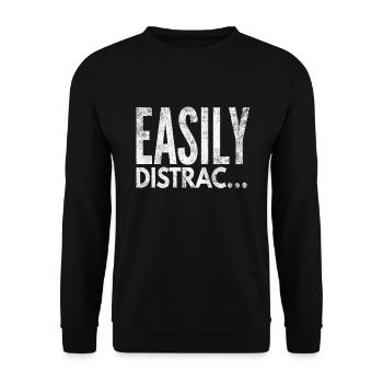 TDAH OCD Awareness Drôle Facilement distrait - Sweat-shirt Unisexe - noir - Devant - Alina (178cm) & Michal (187cm)
