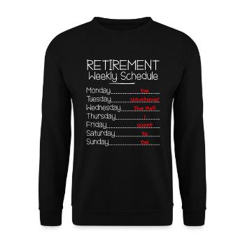 Cadeau drôle de bâillon pour un collègue de travail partant à la retraite - Sweat-shirt Unisexe - noir - Devant - Alina (178cm) & Michal (187cm)