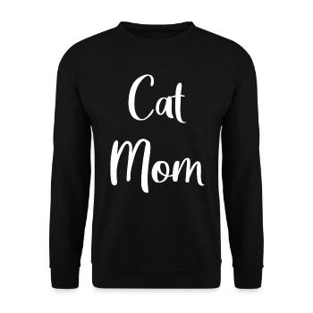 Cat Mom - Unisex Sweatshirt - black - Front - Alina (178cm) & Michal (187cm)