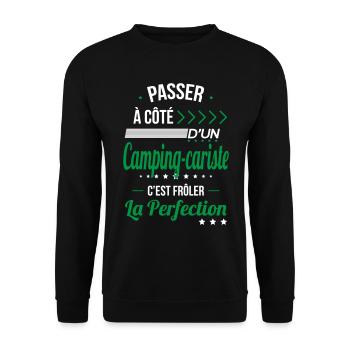 Camping-cariste - Frôler la perfection - Sweat-shirt Unisexe - noir - Devant - Alina (178cm) & Michal (187cm)