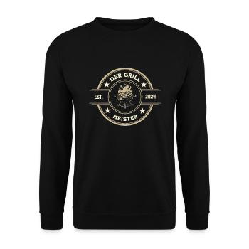 Le maître du gril - Sweat-shirt Unisexe - noir - Devant - Alina (178cm) & Michal (187cm)