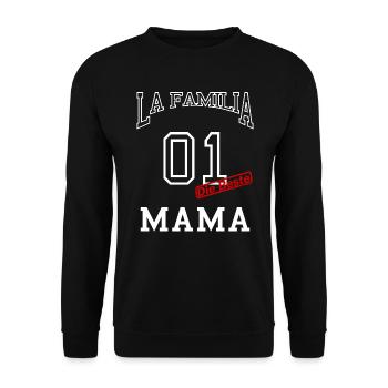 The Best Mama La Familia Gift Idea Parents - Unisex Sweatshirt - black - Front - Alina (178cm) & Michal (187cm)