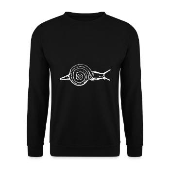 Escargot, escargot de vigne blanc - Sweat-shirt Unisexe - noir - Devant - Alina (178cm) & Michal (187cm)