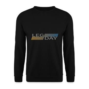 Routine d’entraînement d’entraînement physique pour les jambes - Sweat-shirt Unisexe - noir - Devant - Alina (178cm) & Michal (187cm)