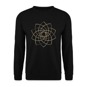 Venus Flower Golden Ratio Spirituality Astronomy - Unisex Sweatshirt - black - Front - Alina (178cm) & Michal (187cm)