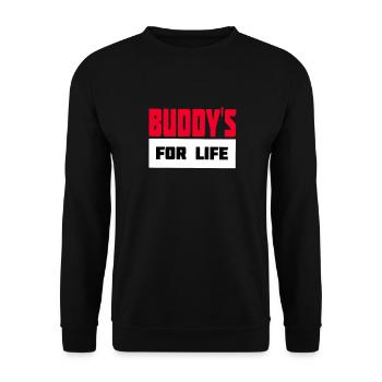 Buddy's for Life for Life Gift Buddies - Unisex Sweatshirt - black - Front - Alina (178cm) & Michal (187cm)