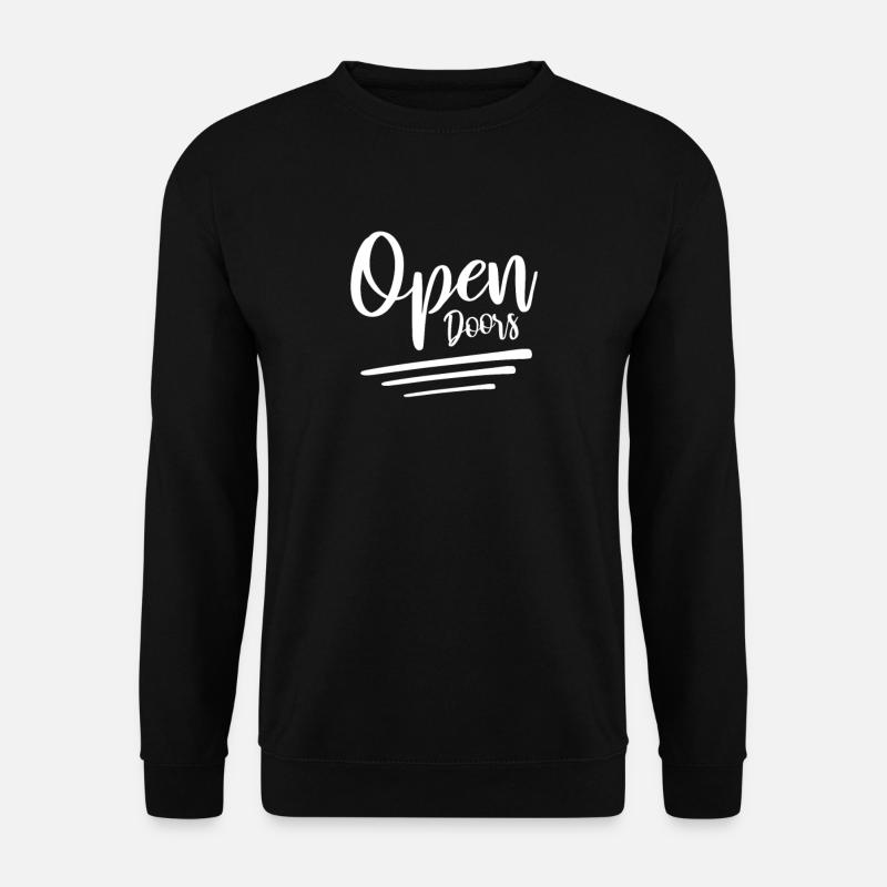 Open Doors Offene Türen - Unisex Pullover - Schwarz
