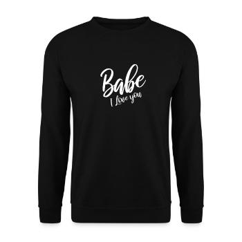 Babe i love you - Sweat-shirt Unisexe - noir - Devant - Alina (178cm) & Michal (187cm)