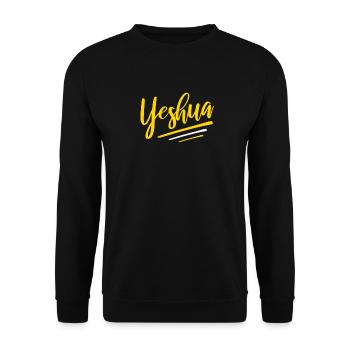 Yeshua Jesus God's Name - Unisex Sweatshirt - black - Front - Alina (178cm) & Michal (187cm)
