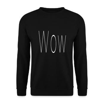 Wow Awesome - Unisex Sweatshirt - black - Front - Alina (178cm) & Michal (187cm)