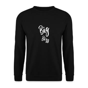Big Boss Cadeau de chef d’entreprise - Sweat-shirt Unisexe - noir - Devant - Alina (178cm) & Michal (187cm)