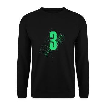 3 Three - Unisex Sweatshirt - black - Front - Alina (178cm) & Michal (187cm)