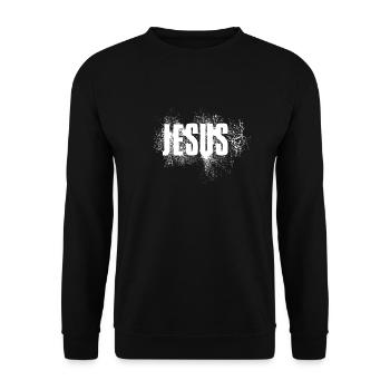 Jesus Christus - Unisex Pullover - Schwarz - Vorne - Alina (178cm) & Michal (187cm)