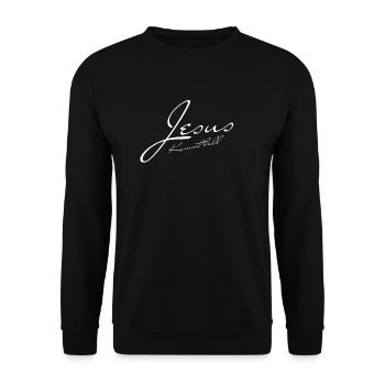 Jesus is coming soon - Unisex Sweatshirt - black - Front - Alina (178cm) & Michal (187cm)
