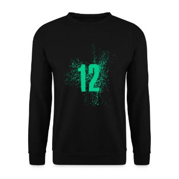 12 Geburtstag 12 Platz Nummer 12 Coole Stylische12 - Unisex Pullover - Schwarz - Vorne - Alina (178cm) & Michal (187cm)