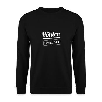 Höhlen Forscher - Unisex Pullover - Schwarz - Vorne - Alina (178cm) & Michal (187cm)