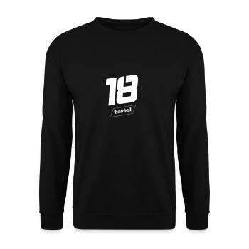 18 numéro de baseball - Sweat-shirt Unisexe - noir - Devant - Alina (178cm) & Michal (187cm)
