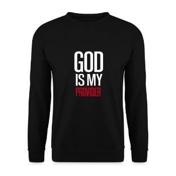 God my provider Yahweh Jireeh - Unisex Sweatshirt - black - Front - Alina (178cm) & Michal (187cm)