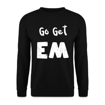 Go Get Em - Animal - Unisex Sweatshirt - black - Front - Alina (178cm) & Michal (187cm)