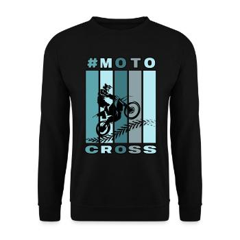 motocross motorsport motorcycle dirtbike - Unisex Sweatshirt - black - Front - Alina (178cm) & Michal (187cm)