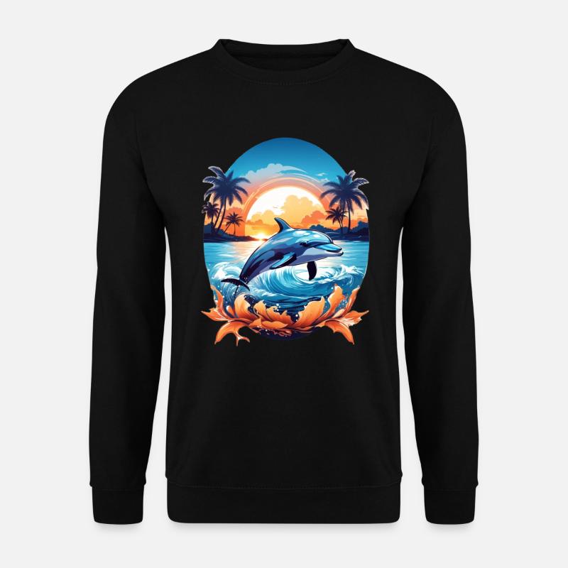 Dolphin - Unisex Sweatshirt - black