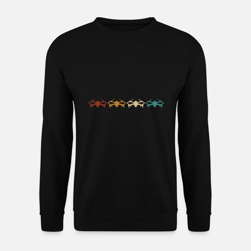 Rétro Drones Drone Drones Quadcopter - Sweat-shirt Unisexe - noir
